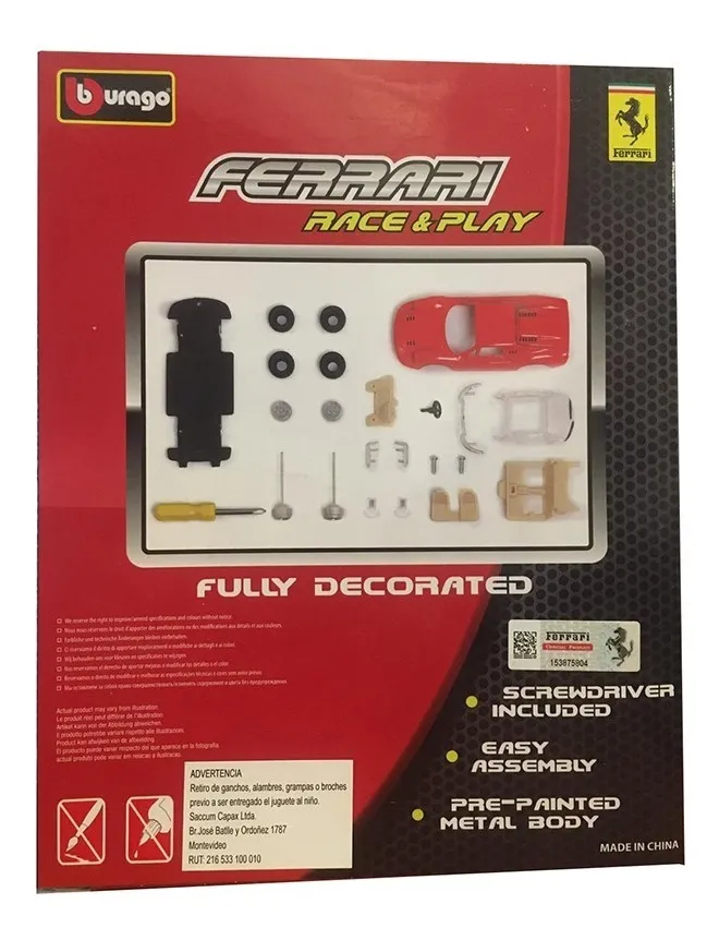 Ferrari Kit De Armado 1:43 – Dino 246 GT – Burago - Imagen 3