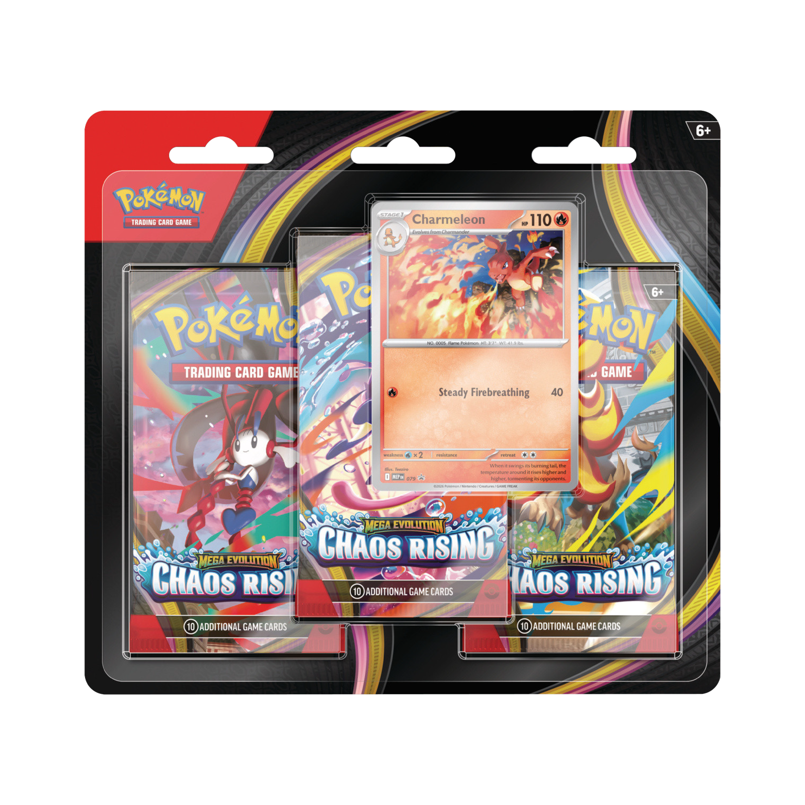 Pokémon TCG: Mega Evolution 4 "Chaos Rising" - Blíster de 3 sobres (Inglés)